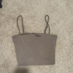 Express Taupe Slim Cropped Cami
